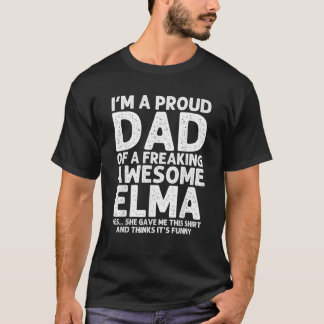 T-shirt Papa Of ELMA Cadeau Père s Day Drôle Personnalisé 