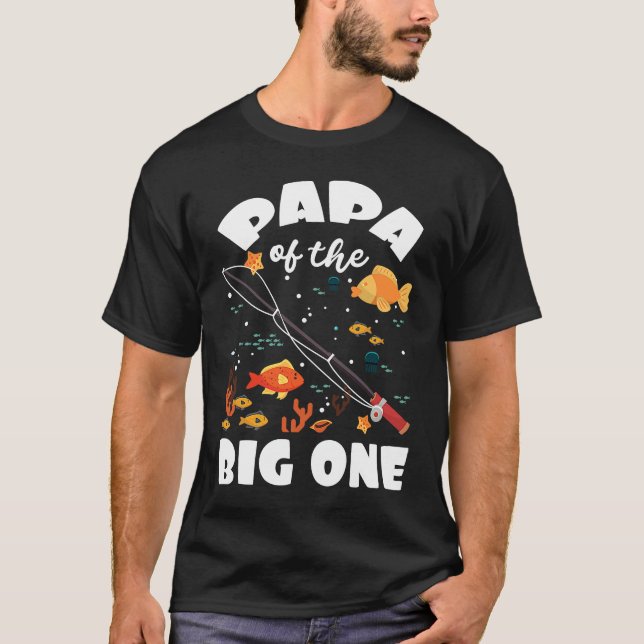 T-shirt Papa Of The Big One Birthday Pêche Thème Anniversa (Devant)