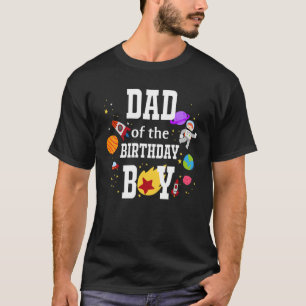 T-shirt Papa of the Birthday Boy Astronaut Boy Space Match