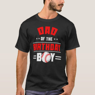 T-shirt Papa Of The Birthday Boy Baseball Thème Famille An