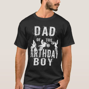 T-shirt Papa Of The Birthday Boy Dirt Bike B day Party