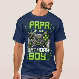 T-shirt Papa of the Birthday Boy Matching Video Game Birth