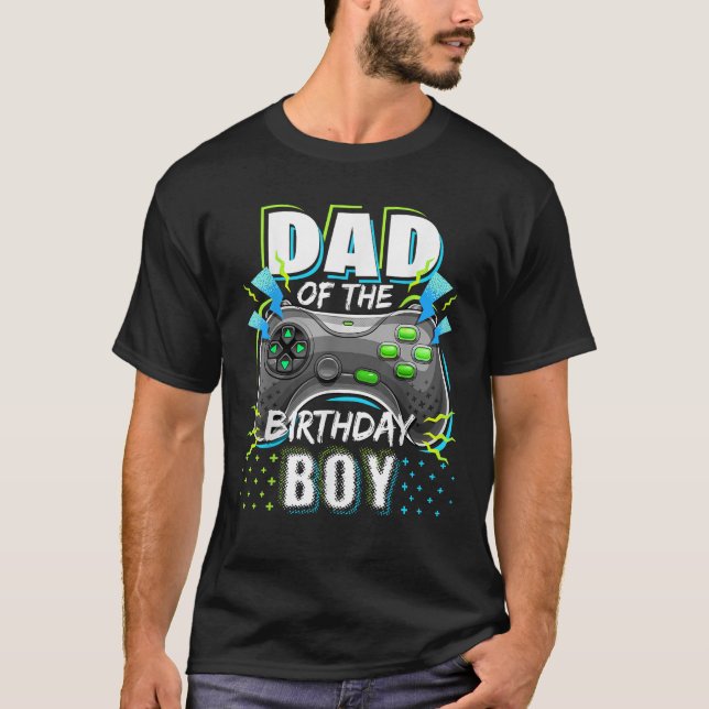 T-shirt Papa of the Birthday Boy Matching Video Gamer Birt (Devant)