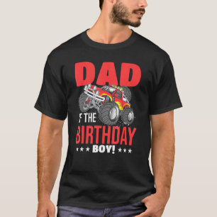 T-shirt Papa Of The Birthday Boy Monster Truck Birthday Pa