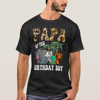 T-shirt Papa of the Birthday Boy Zoo Anniversaire Safari C