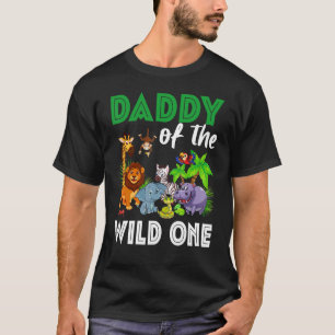 T-shirt Papa Of The Birthday Boy Zoo Birthday Safari Celeb