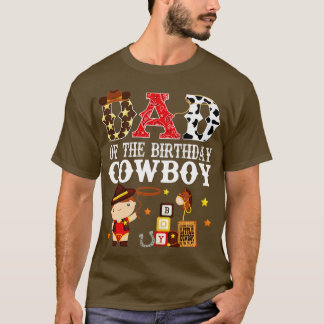 T-shirt Papa of the Birthday Cowboy 1st Birthday Cowb