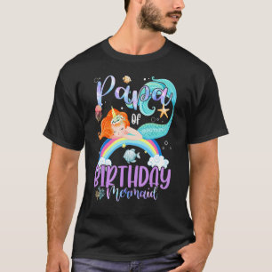 T-shirt Papa Of The Birthday Girls Mermaid Magic Family Un