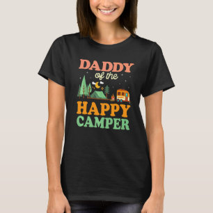 T-shirt Papa Of The Happy Camper Men 1st Anniversaire Camp