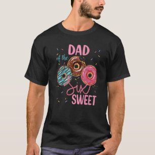 T-shirt Papa Of The Sweet Six 6th Donut Anniversaire Fête 