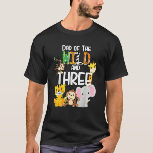 T-shirt Papa Of The Wild And Hree Zoo Heme Anniversaire Sa