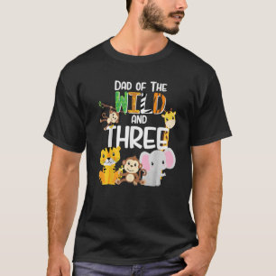 T-shirt Papa Of The Wild Et Trois Zoo Thème Anniversaire 