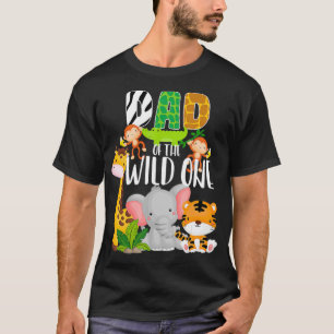 T-shirt Papa of the Wild One Zoo Thème Anniversaire Safar