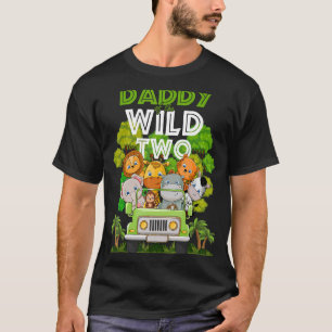 T-shirt Papa Of The Wild Two Zoo Truck Anniversaire Safari