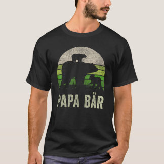 T-shirt Papa Ours 2 Garçons Papa Pièce Fête des Pères Papa