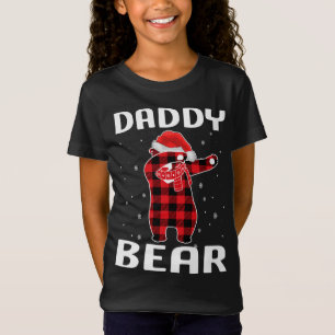 T-Shirt Papa Ours Dabbing Pajama de Noël avec chapeau de P