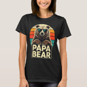 T-shirt Papa ours lunettes de soleil rétro vintage drôle o