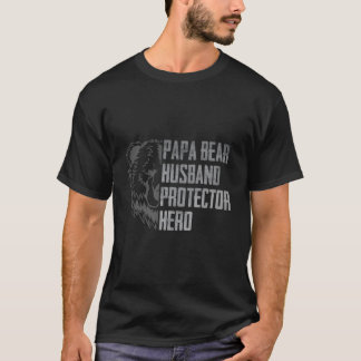 T-shirt Papa Ours Mari Protecteur Héros Papa Fête Des Père