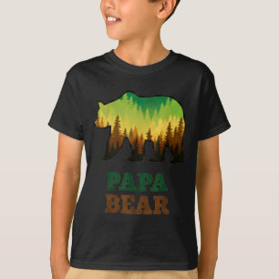T-shirt Papa ours vintage rétro amusant 
