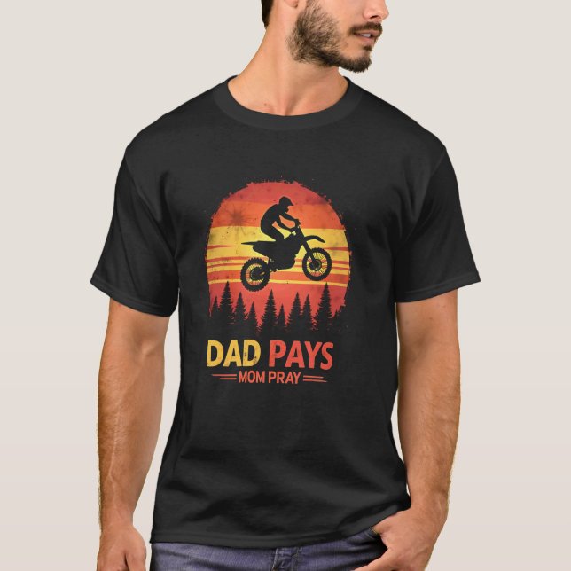 T-shirt Papa paie Maman prie (Devant)