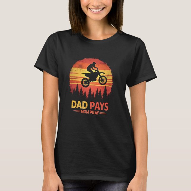 T-shirt Papa paie Maman prie (Devant)