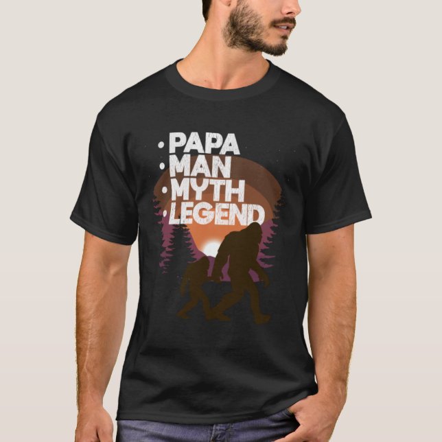 T-shirt Papa - Papa Man Myth Legend (Devant)
