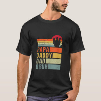 T-shirt Papa Papa Papa Papa Papa Bruh Papa Et Moi Drôle Pa