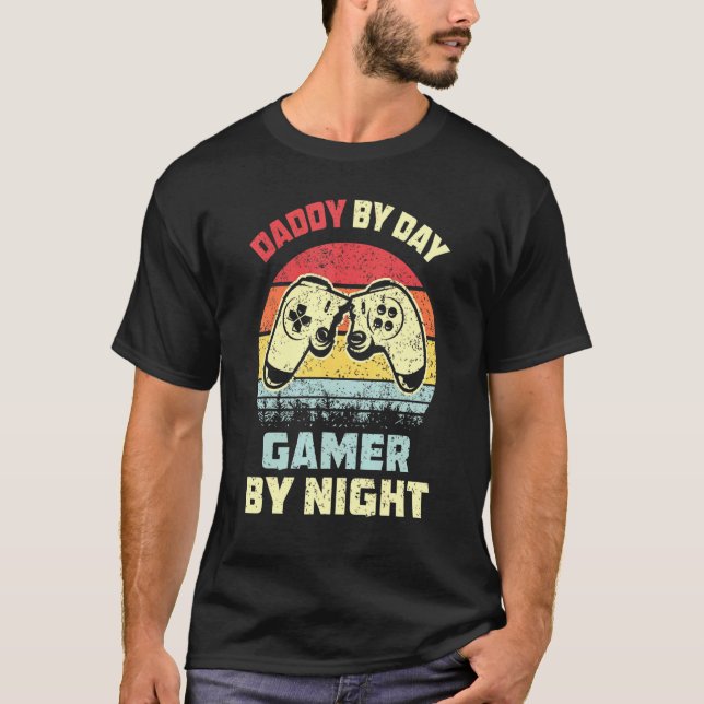T-shirt Papa Par Jeu De Jour Par Nuit (Devant)