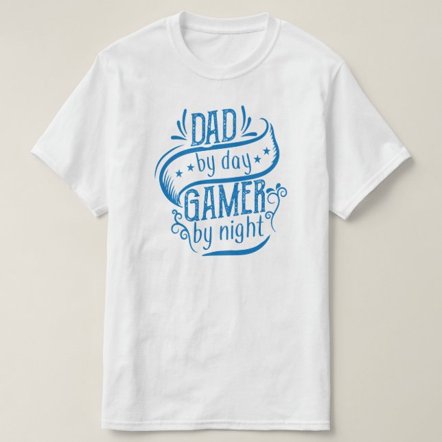 T-shirt Papa par Jeu de jour par Nuit Anniversaire ou Fête (Design devant)