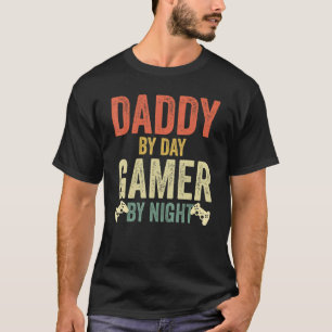 T-shirt Papa Par Jeu Jeu De Jour Par Mème De Nuit Pour Gam