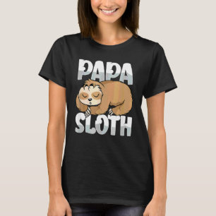 T-shirt Papa paresseux paresseux Papa mignon fête des pèr