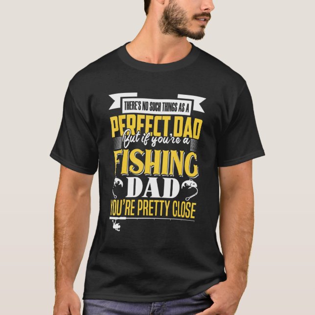 T-shirt Papa parfait papa pêche (Devant)
