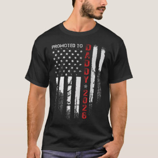 T-shirt Papa Patriote 2026 Promu Papa Est 2026 Nouveau