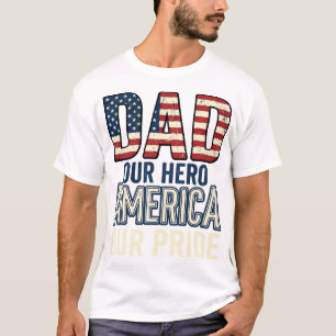 T-shirt Papa patriote notre héros conception de chemise vi