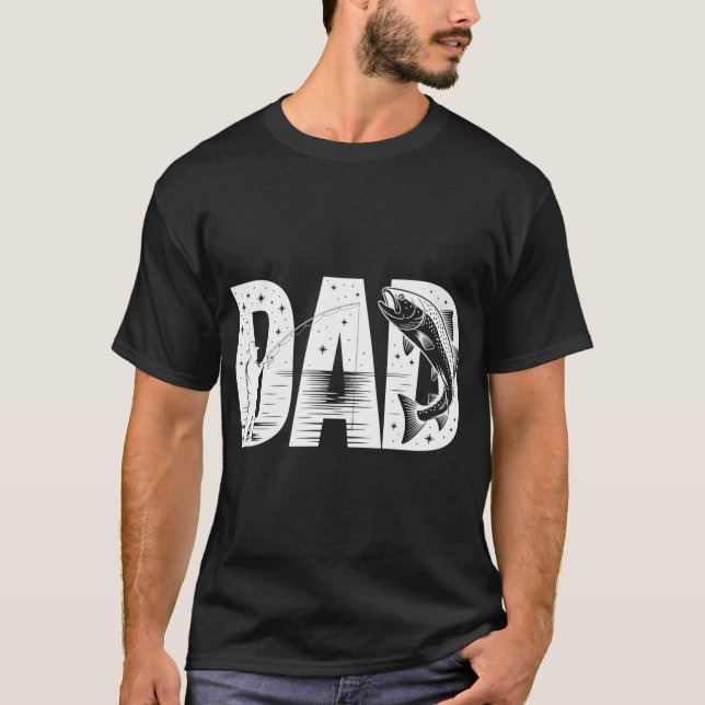 T-shirt papa pêche (Devant)