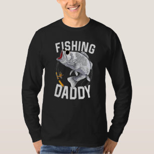 T-shirt Papa pêche à la bouche Hommes de pêche Bass Pêcheu