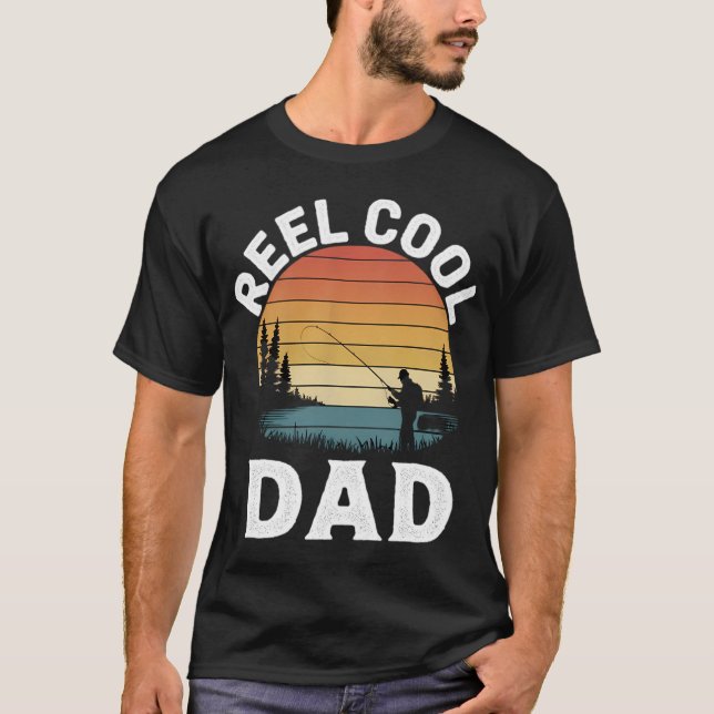 T-shirt Papa pêche super cool  (Devant)