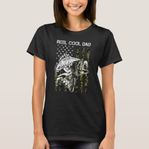 T-shirt Papa Pêche Super Cool Homme Drapeau Américain Camo