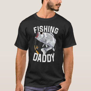 T-shirt Papa pêcheur à la bouche Largemouth Bass Pêcheur