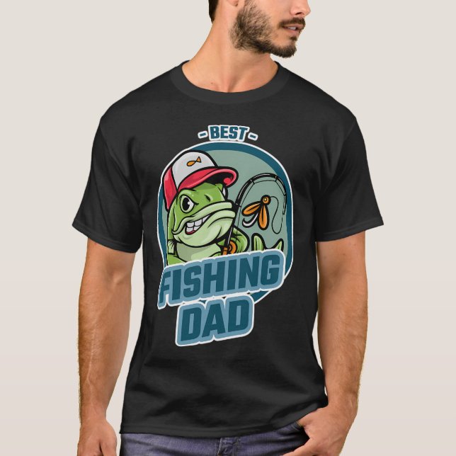 T-shirt Papa Pêcheur Drôle Meilleur (Devant)