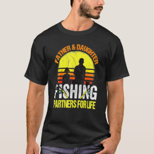T-shirt Papa Pêcheur Et Fille Associés De Pêche Pour Li