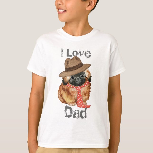 T-shirt papa Pekingese (Devant)
