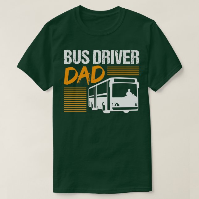 T-shirt Papa Père Bus Conducteur Profession Offre d'emploi (Design devant)