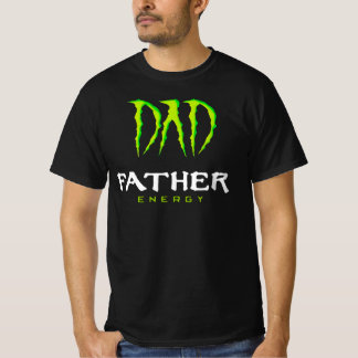 T-shirt Papa Père Monstre D’Énergie Heureux Père Fête Tshi