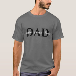 T-shirt papa personnalisé avec nom d'enfant