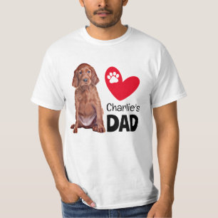 T-shirt papa personnalisé Setter irlandais