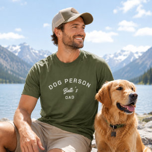 T-shirt Papa Personne Chien Vert