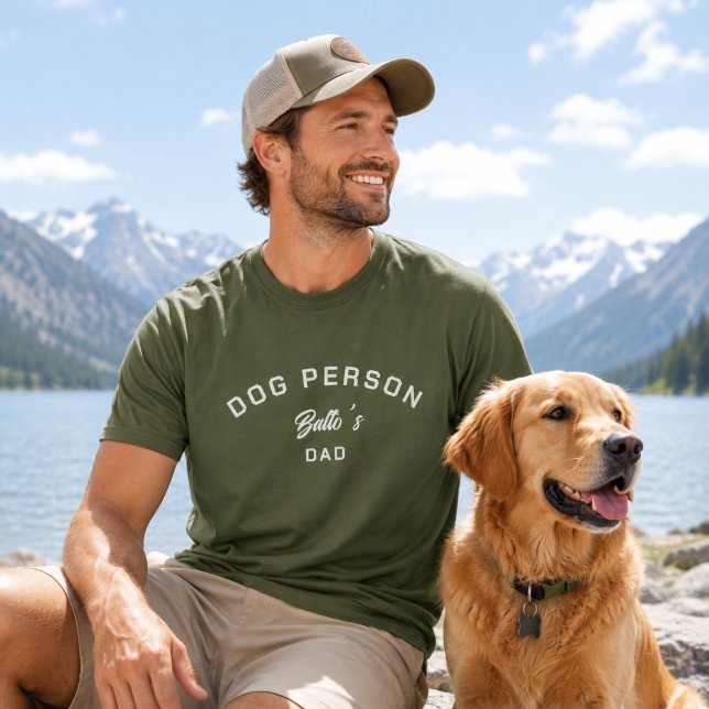 T-shirt Papa Personne Chien Vert (Créateur téléchargé)
