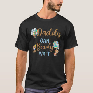 T-shirt Papa peut attendre sans sexe baby shower M