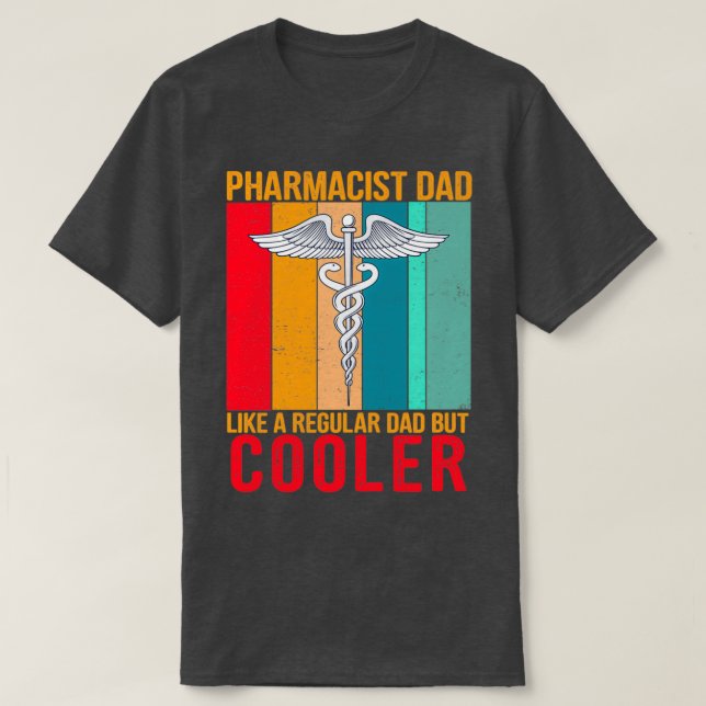 T-shirt Papa pharmacien comme un père ordinaire mais glaci (Design devant)